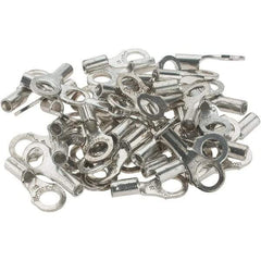 Value Collection - 18-14 AWG Noninsulated Crimp Connection D Shaped Ring Terminal - #10 Stud, Tin Plated Copper Contact - All Tool & Supply