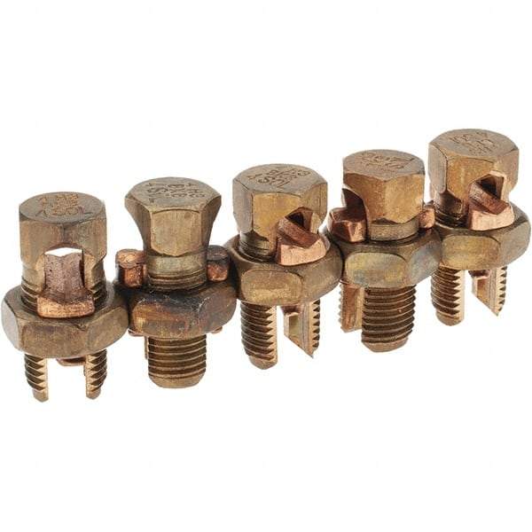 Value Collection - 8 to 4 AWG, Bronze Alloy, Split Bolt Connector - 17/32" Head Width - All Tool & Supply