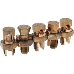 Value Collection - 8 to 4 AWG, Bronze Alloy, Split Bolt Connector - 17/32" Head Width - All Tool & Supply