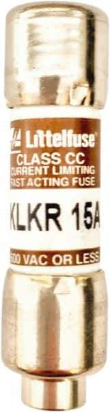 Value Collection - 600 VAC, 15 Amp, Fast-Acting Semiconductor/High Speed Fuse - 1-1/2" OAL, 200 (RMS Symmetrical) kA Rating, 13/32" Diam - All Tool & Supply