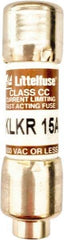 Value Collection - 600 VAC, 15 Amp, Fast-Acting Semiconductor/High Speed Fuse - 1-1/2" OAL, 200 (RMS Symmetrical) kA Rating, 13/32" Diam - All Tool & Supply