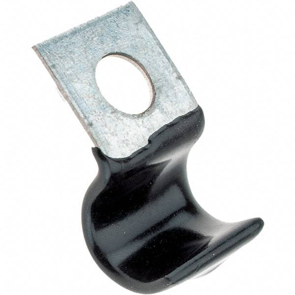 Value Collection - 3/8" Bundle Diam, 1/4" Hole, Steel Clamp - 3/8" Wide, Black - All Tool & Supply