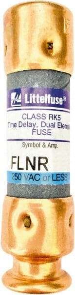 Value Collection - 125 VDC, 250 VAC, 2.5 Amp, Time Delay General Purpose Fuse - 2" OAL, 200 kA Rating, 9/16" Diam - All Tool & Supply