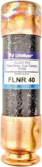 Value Collection - 125 VDC, 250 VAC, 40 Amp, Time Delay General Purpose Fuse - 3" OAL, 200 kA Rating, 13/16" Diam - All Tool & Supply