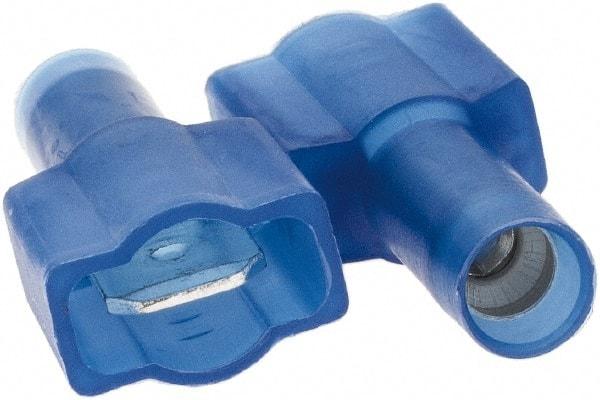 Value Collection - 16 to 14 AWG, Nylon, Fully Insulated, Male Wire Disconnect - 1/4" Wide Tab, Blue - All Tool & Supply