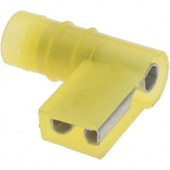 Value Collection - 12 to 10 AWG, Nylon, Fully Insulated, Female Wire Disconnect - 1/4" Wide Tab, Yellow, CSA Certified, UL Listed - All Tool & Supply