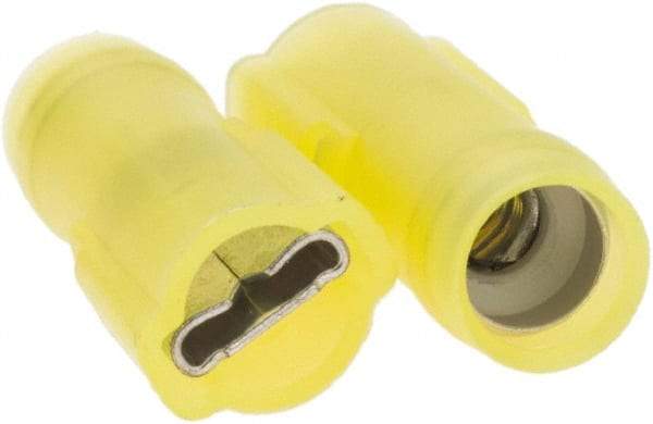 Value Collection - 12 to 10 AWG, Nylon, Fully Insulated, Female Wire Disconnect - 1/4" Wide Tab, Yellow - All Tool & Supply