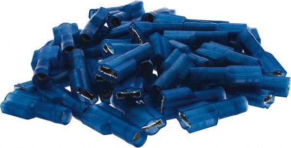 Value Collection - 16 to 14 AWG, Nylon, Fully Insulated, Female Wire Disconnect - 1/4" Wide Tab, Blue, CSA Certified, UL Listed - All Tool & Supply