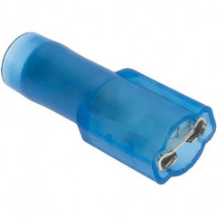 Value Collection - 16 to 14 AWG, Fully Insulated, Female Wire Disconnect - 3/16" Wide Tab, Blue, CSA Certified, UL Listed - All Tool & Supply