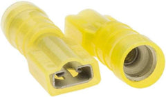 Value Collection - 12 to 10 AWG, Nylon, Fully Insulated, Female Wire Disconnect - 1/4" Wide Tab, Yellow, CSA Certified, UL Listed - All Tool & Supply