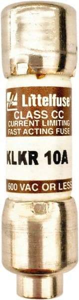 Value Collection - 600 VAC, 10 Amp, Fast-Acting Semiconductor/High Speed Fuse - 1-1/2" OAL, 200 (RMS Symmetrical) kA Rating, 13/32" Diam - All Tool & Supply