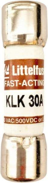 Value Collection - 600 VAC, 30 Amp, Fast-Acting Semiconductor/High Speed Fuse - 1-1/2" OAL, 100 at AC kA Rating, 13/32" Diam - All Tool & Supply