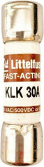 Value Collection - 600 VAC, 30 Amp, Fast-Acting Semiconductor/High Speed Fuse - 1-1/2" OAL, 100 at AC kA Rating, 13/32" Diam - All Tool & Supply