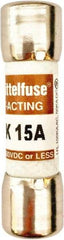 Value Collection - 600 VAC, 15 Amp, Fast-Acting Semiconductor/High Speed Fuse - 1-1/2" OAL, 100 at AC kA Rating, 13/32" Diam - All Tool & Supply