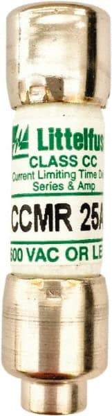 Value Collection - 500 VDC, 600 VAC, 25 Amp, Time Delay General Purpose Fuse - 300 at AC kA Rating - All Tool & Supply