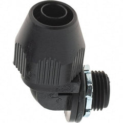 Value Collection - 3/8" Trade, PVC Compression & Threaded Angled Liquidtight Conduit Connector - All Tool & Supply