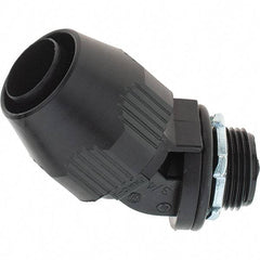 Value Collection - 3/4" Trade, PVC Compression & Threaded Angled Liquidtight Conduit Connector - All Tool & Supply