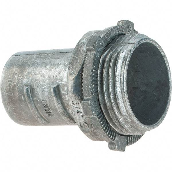 Value Collection - 3/4" Trade, Die Cast Zinc Threaded Straight FMC Conduit Connector - All Tool & Supply