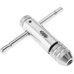 Value Collection - #0 to 1/4" Tap Capacity, T Handle Tap Wrench - 3-1/2" Overall Length, Ratcheting - All Tool & Supply