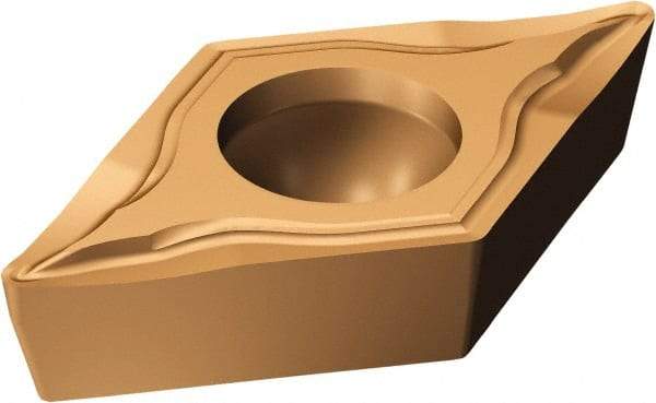 Sandvik Coromant - DCMT32.51 UM Grade 1115 Carbide Turning Insert - TiAlN/AlCr2O3 Finish, 55° Diamond, 3/8" Inscr Circle, 5/32" Thick, 1/64" Corner Radius - All Tool & Supply