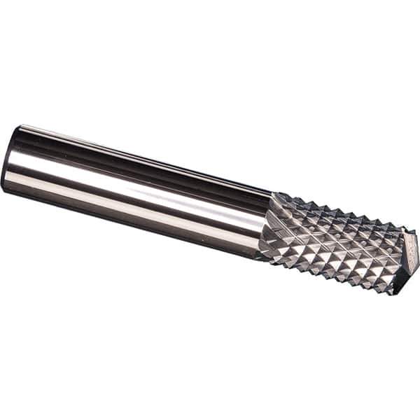 Made in USA - 3/8" Diam, 1" LOC, Drill Point End, Solid Carbide Diamond Pattern Router Bit - Right Hand Cut, 2-1/2" OAL, 3/8" Shank Diam, Use on Carbon & Honeycomb, Carbon Fiber, Composite, Fiberglass, Graphite - All Tool & Supply