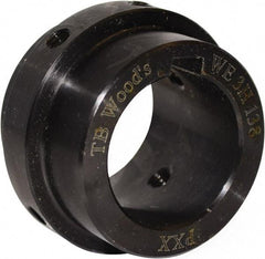 TB Wood's - 1-3/8" Bore, 5/16" x 5/32" Keyway Width x Depth, 2.6" Hub, WE4 Flexible Coupling Shaft Hub - 2.6" OD, 1.69" OAL, Steel, Type BTS - All Tool & Supply