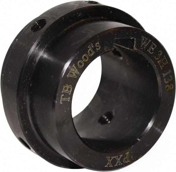 TB Wood's - 2-1/8" Bore, 1/2" x 1/4" Keyway Width x Depth, 3.65" Hub, WE10 Flexible Coupling Shaft Hub - 3.65" OD, 1.88" OAL, Steel, Type BTS - All Tool & Supply