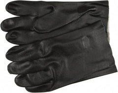 MCR Safety - Size L (9), 10" Long, 43 mil Thick, Supported, PVC Chemical Resistant Gloves - Textured Finish, Interlock Knit Lined, Black - All Tool & Supply