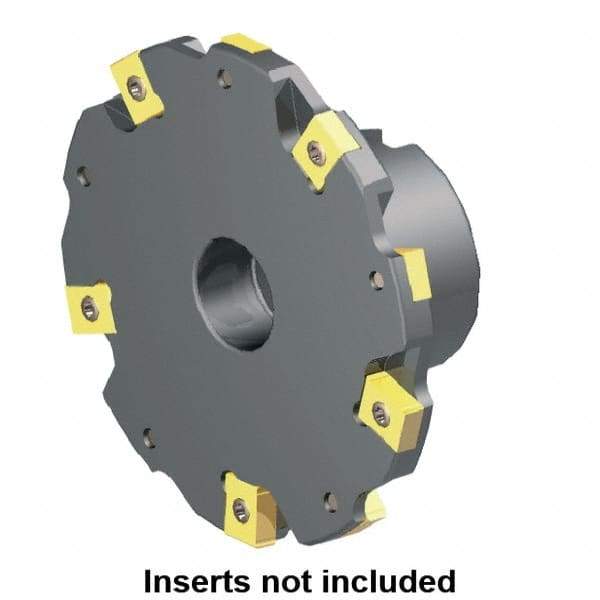 Kennametal - Shell Mount Connection, 0.3937" Cutting Width, 1.0236" Depth of Cut, 125mm Cutter Diam, 1.5748" Hole Diam, 6 Tooth Indexable Slotting Cutter - 90° LN Toolholder, LNE 1245... Insert - All Tool & Supply