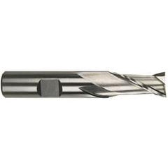 1/2 Dia. x 3 Overall Length 2-Flute Square End M-42 Cobalt SE End Mill-Round Shank-Center Cut-Uncoated - All Tool & Supply