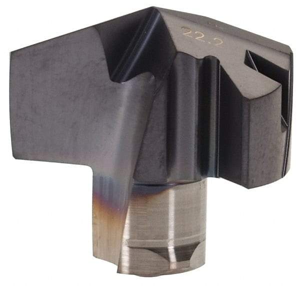 Iscar - Series ICP, 22.2mm Diam Grade IC908 140° Replaceable Drill Tip - Carbide, TiAlN Finish, 22 Seat Size - All Tool & Supply