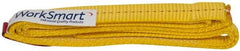 Value Collection - 4' Long x 1" Wide, 1,600 Lb Vertical Capacity, 1 Ply, Polyester Web Sling - 1,250 Lb Choker Capacity, with Eye & Eye (Flat) - All Tool & Supply