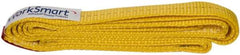 Value Collection - 8' Long x 1" Wide, 1,600 Lb Vertical Capacity, 1 Ply, Polyester Web Sling - 1,250 Lb Choker Capacity, with Eye & Eye (Flat) - All Tool & Supply