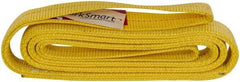 Value Collection - 8' Long x 2" Wide, 6,400 Lb Vertical Capacity, 2 Ply, Polyester Web Sling - 5,000 Lb Choker Capacity, with Eye & Eye (Flat) - All Tool & Supply