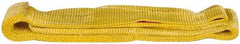 Value Collection - 4' Long x 3" Wide, 8,600 Lb Vertical Capacity, 2 Ply, Polyester Web Sling - 6,900 Lb Choker Capacity, with Eye & Eye (Flat) - All Tool & Supply