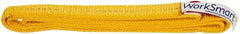 Value Collection - 3' Long x 1" Wide, 3,200 Lb Vertical Capacity, 1 Ply, Polyester Web Sling - 2,500 Lb Choker Capacity, with Endless Sling - All Tool & Supply