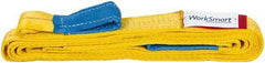 Value Collection - 12' Long x 2" Wide, 3,200 Lb Vertical Capacity, 1 Ply, Polyester Web Sling - 2,500 Lb Choker Capacity, with Eye & Eye (Twisted) - All Tool & Supply