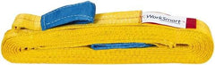 Value Collection - 20' Long x 2" Wide, 3,200 Lb Vertical Capacity, 1 Ply, Polyester Web Sling - 2,500 Lb Choker Capacity, with Eye & Eye (Twisted) - All Tool & Supply