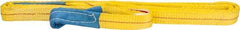 Value Collection - 8' Long x 1" Wide, 3,200 Lb Vertical Capacity, 2 Ply, Polyester Web Sling - 2,500 Lb Choker Capacity, with Eye & Eye (Twisted) - All Tool & Supply