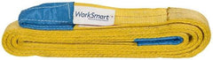 Value Collection - 10' Long x 2" Wide, 6,400 Lb Vertical Capacity, 2 Ply, Polyester Web Sling - 5,000 Lb Choker Capacity, with Eye & Eye (Twisted) - All Tool & Supply