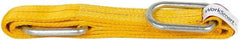 Value Collection - 8' Long x 2" Wide, 6,400 Lb Vertical Capacity, 2 Ply, Polyester Web Sling - 5,000 Lb Choker Capacity, with Hardware (Unilink) - All Tool & Supply