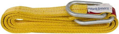 Value Collection - 12' Long x 2" Wide, 6,400 Lb Vertical Capacity, 2 Ply, Polyester Web Sling - 5,000 Lb Choker Capacity, with Hardware (Unilink) - All Tool & Supply