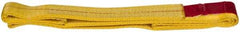 Value Collection - 6' Long x 2" Wide, 3,200 Lb Vertical Capacity, 1 Ply, Polyester Web Sling - 2,500 Lb Choker Capacity, with Eye & Eye (Flat) - All Tool & Supply