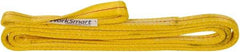 Value Collection - 10' Long x 1" Wide, 3,200 Lb Vertical Capacity, 2 Ply, Polyester Web Sling - 2,500 Lb Choker Capacity, with Eye & Eye (Twisted) - All Tool & Supply