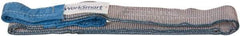 Value Collection - 4' Long x 2" Wide, 6,400 Lb Vertical Capacity, 2 Ply, Polyester Web Sling - 5,000 Lb Choker Capacity, Silver (Color), with Eye & Eye (Flat) - All Tool & Supply