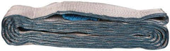 Value Collection - 20' Long x 4" Wide, 11,500 Lb Vertical Capacity, 2 Ply, Polyester Web Sling - 9,200 Lb Choker Capacity, Silver (Color), with Eye & Eye (Flat) - All Tool & Supply