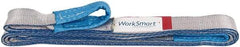 Value Collection - 12' Long x 2" Wide, 3,200 Lb Vertical Capacity, 1 Ply, Polyester Web Sling - 2,500 Lb Choker Capacity, with Eye & Eye (Twisted) - All Tool & Supply