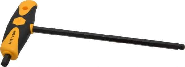 Wiha - 5/16" Hex, T-Handle Cushion Grip, Ball End Hex Key - 200mm OAL, Inch System of Measurement - All Tool & Supply