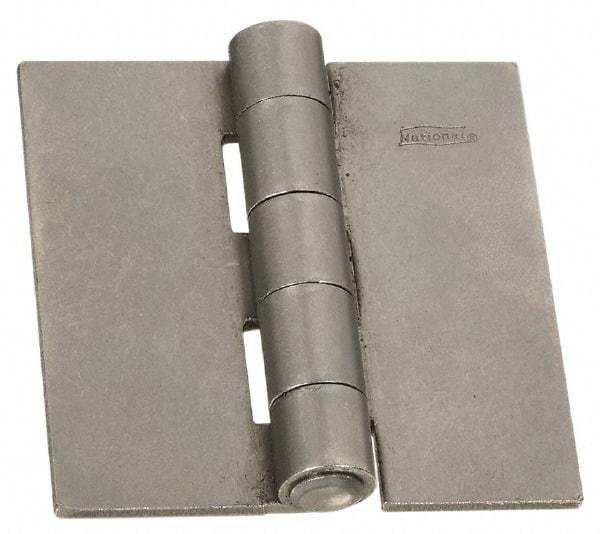 National Mfg. - 2-1/2" Long x 2-1/2" Wide Steel Full Surface Hinge - Plain Steel Finish, 5 Knuckles - All Tool & Supply