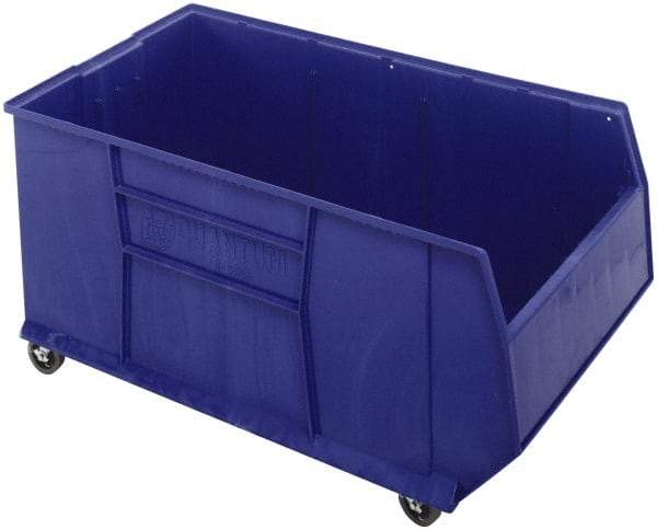 Quantum Storage - 175 Lb. Load Capacity, 41-7/8" Deep, Blue Polypropylene Hopper Stacking Bin - 17-1/2" High x 23-7/8" Wide x 41-7/8" Long - All Tool & Supply